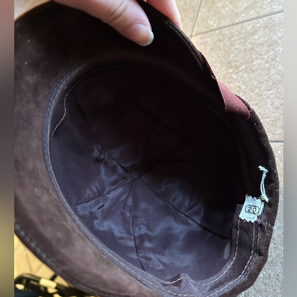 No Tag Brown Velvet Kids Riding Hat Sz 20 - Picture 4 of 5